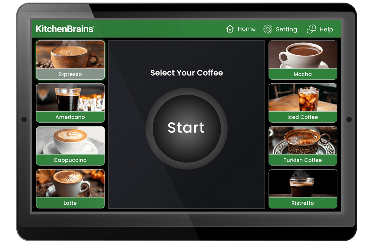 Appliance Touchscreen Control - Coffee